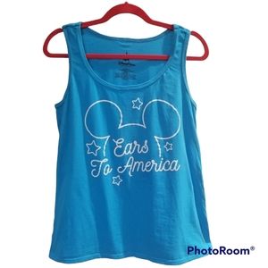 Disney Parks "Ears to America" Blue Tank - Large